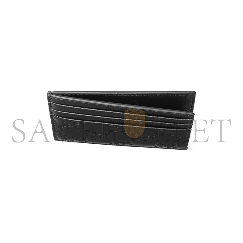 GUCCI GG EMBLEM CARD CASE ‎850187 (10*8cm)